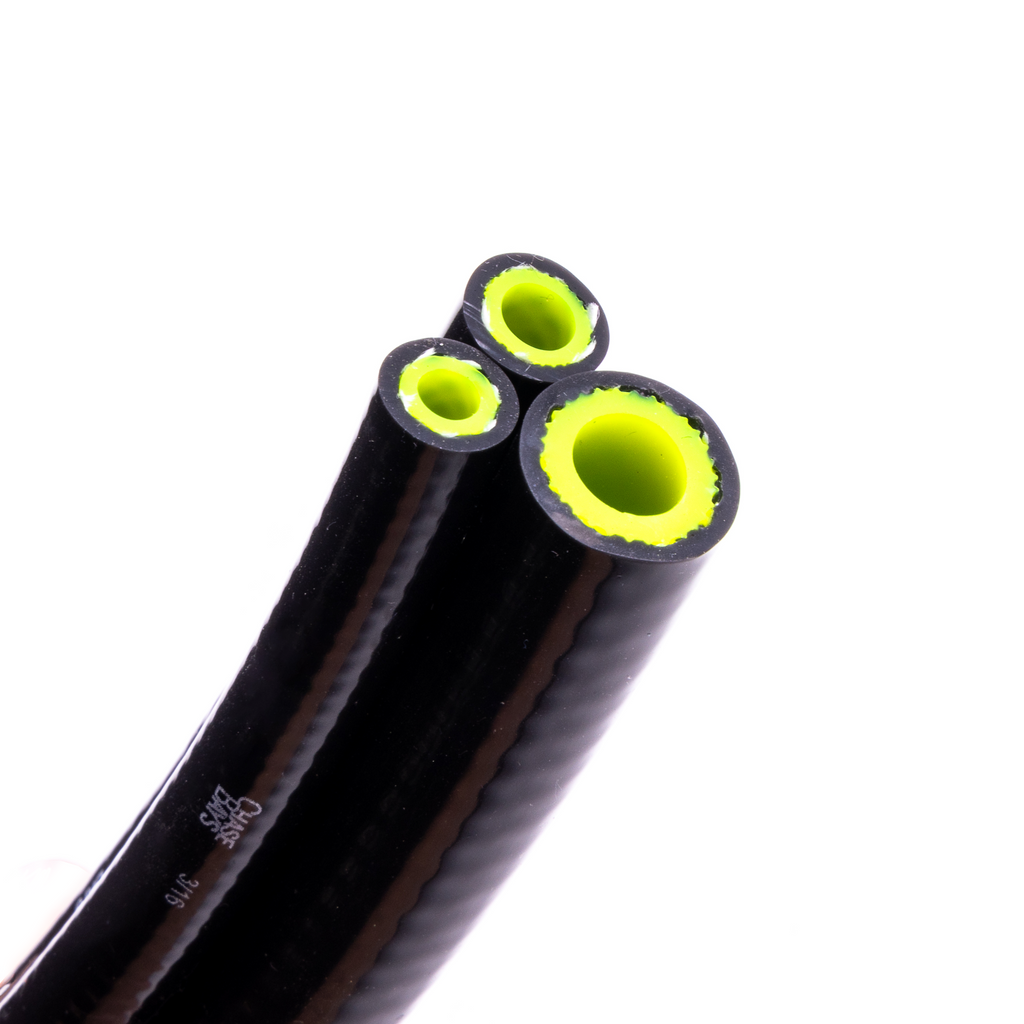 Chase Bays Silicone Heater Hose - Black w/ Acid Green Inner