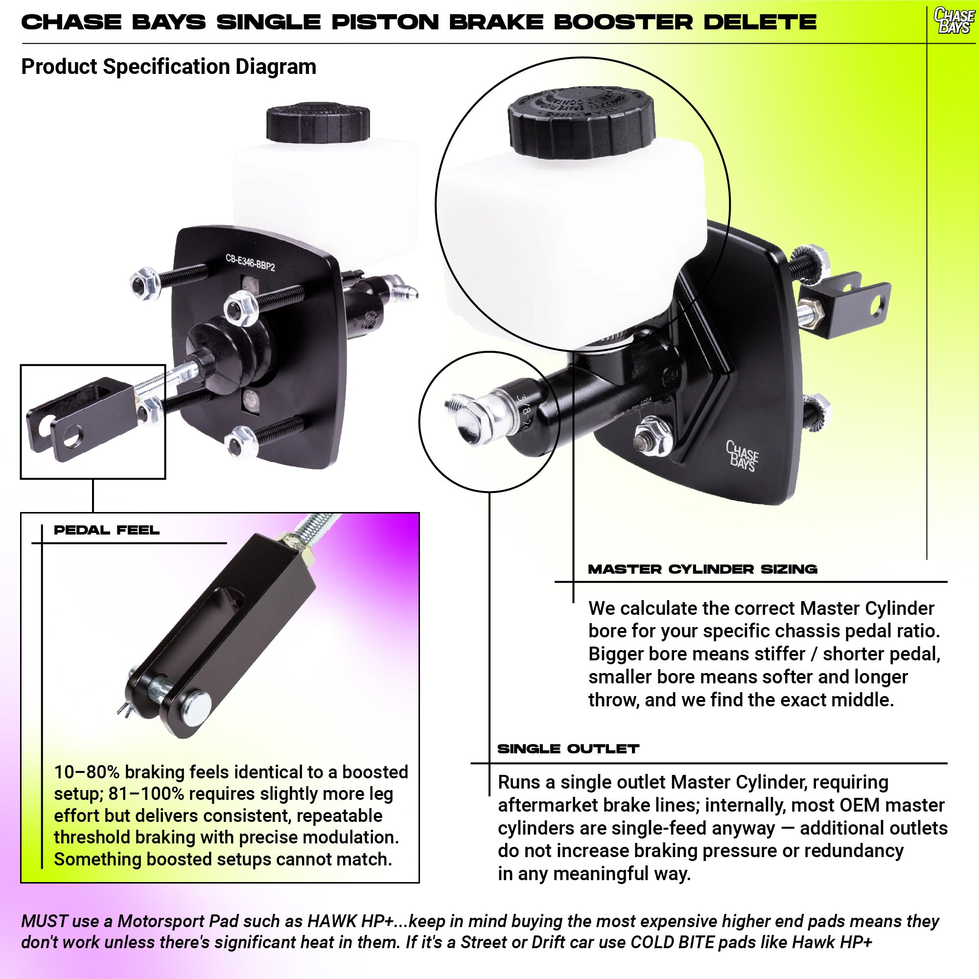 t*n様 【値下げ】Mac アクセラレーター Booster CV40-33 ( Chase Bays Single Piston Brake Booster Delete - Supra | SC300 | Soarer