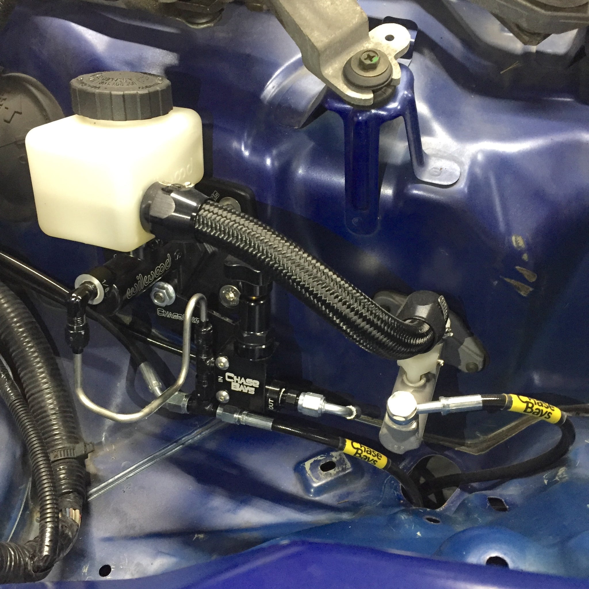 Chase Bays Brake Line Relocation for Nissan 350z G35 with Single Pis