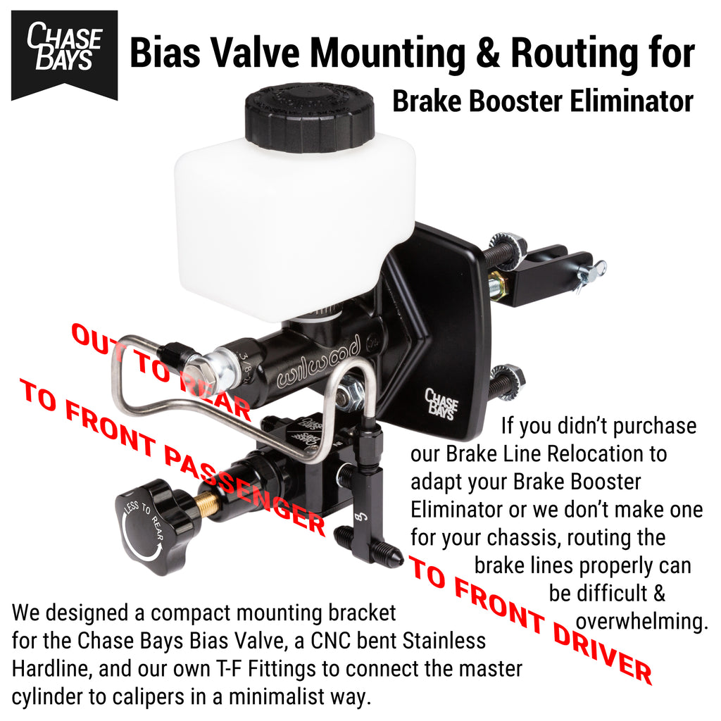 Chase Bays Bias Valve Mounting & Routing for Brake Booster Delete