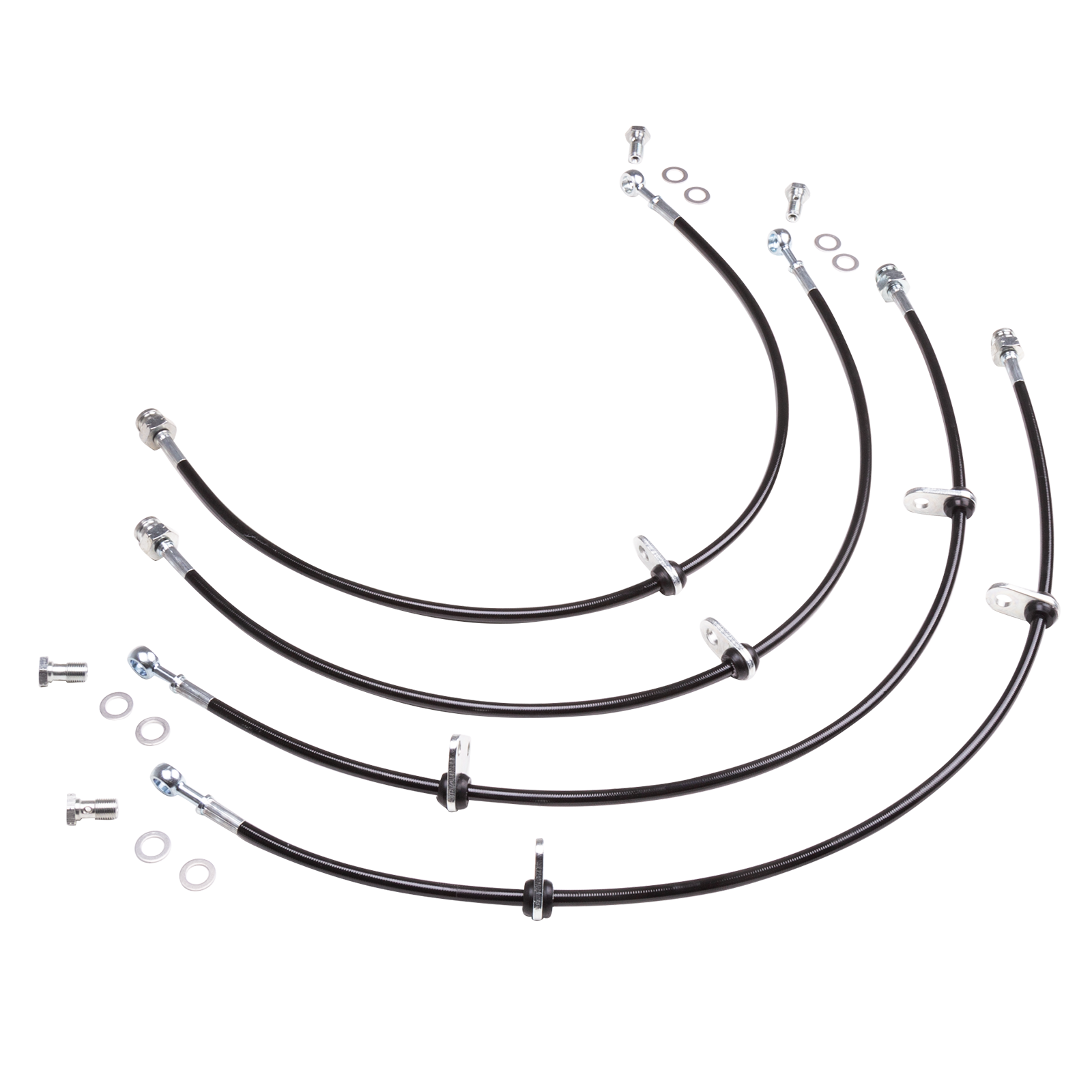 thumbnail image 2 of Complete Braided Stainless Steel Brake Line Kit - Fits 92-95 Honda Civic & 94-01 Acura Integra (Front & Rear) 2 of 10