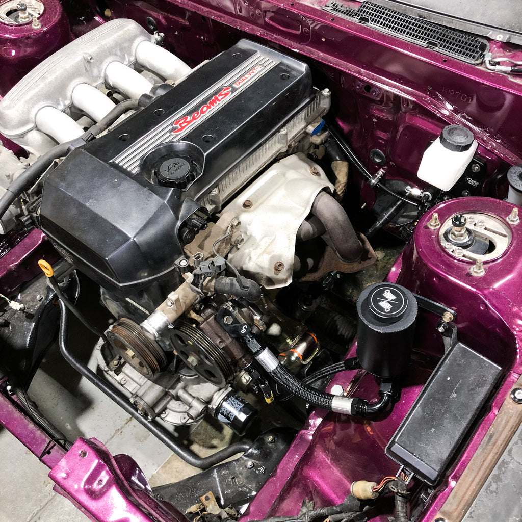 Chase Bays Brake Line Relocation for Toyota AE86 Corolla with Single Piston Brake Booster Delete